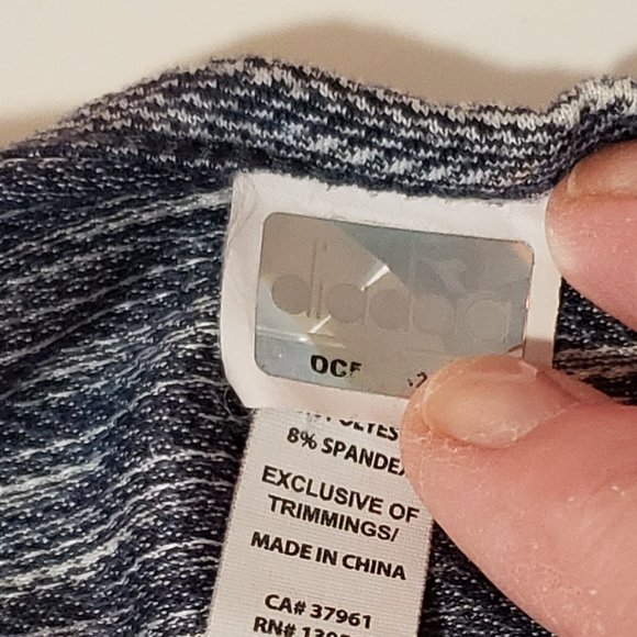 DIADORA TANK TOP CROPPED LADIES NAVY & WHITE SIZE : M - Picture 5 of 5